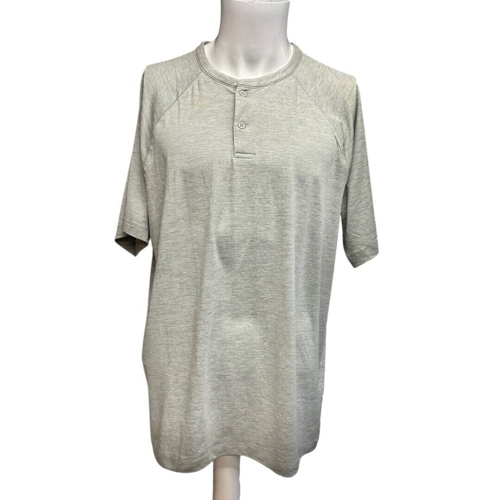 J. Crew Men's‎ Performance Henley T-Shirt Short Sleeve Green  Gray Size XL - Picture 7 of 11